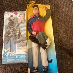 Vintage ken doll has hair with outfit