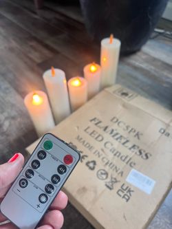 LED wax coated flameless candles with  remote