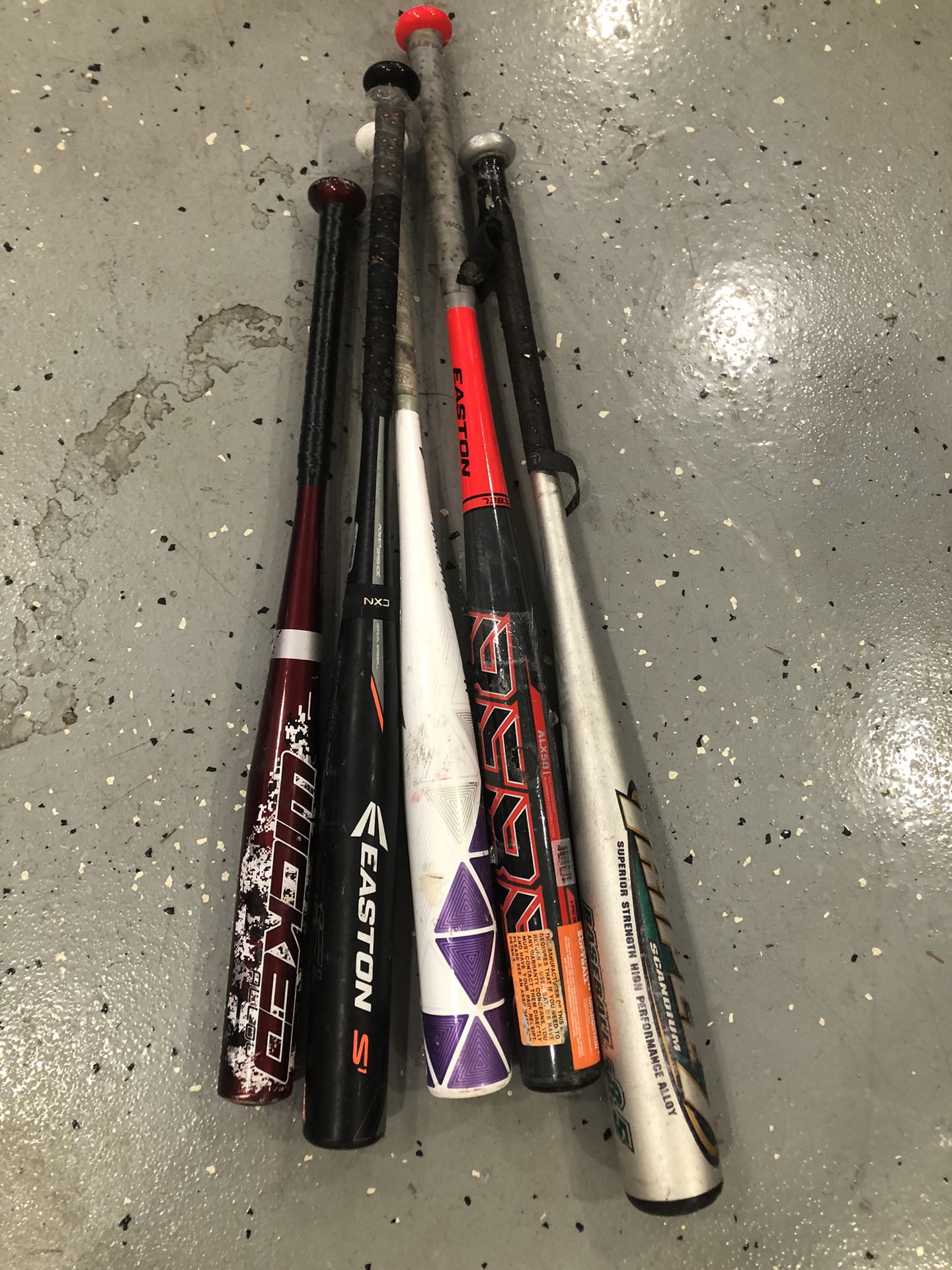 5 baseball bats