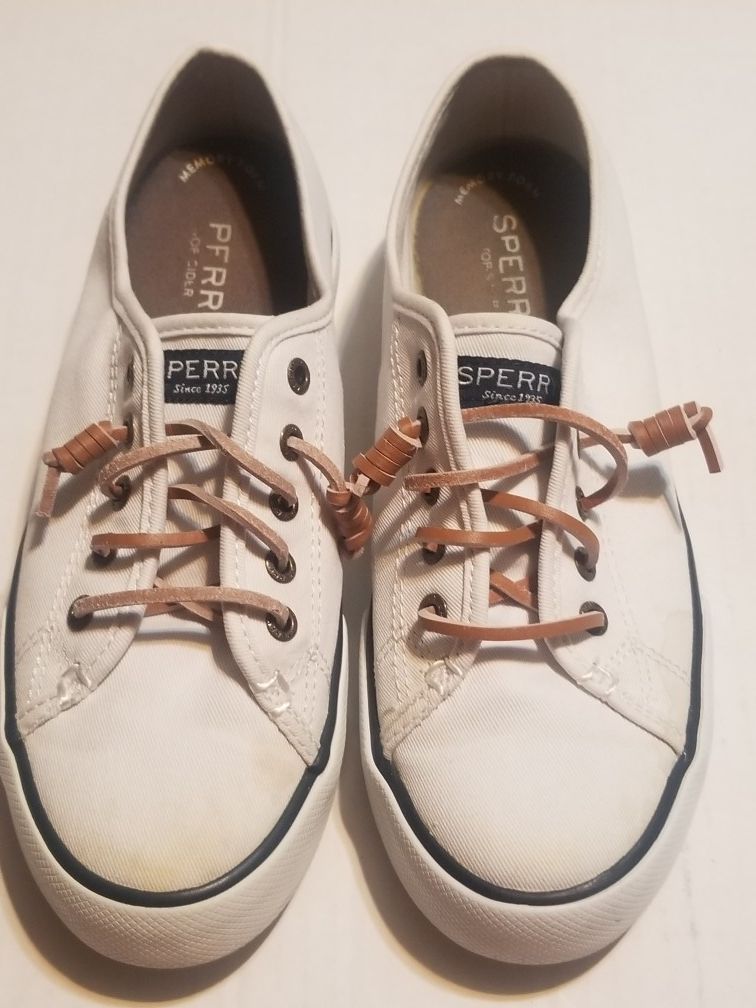 WOMEN'S CANVAS SPERRY TENNIS SZ.6.5M