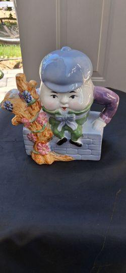 Vintage Feitx Humpty Dumpty Figural Teapot - Collectible Whimsical Decor6t