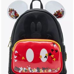 Mickey Mouse Confetti Loungefly Backpack and Wallet Set