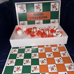 Vintage 1994 NCAA Miami Florida Gators Checkers Game Board