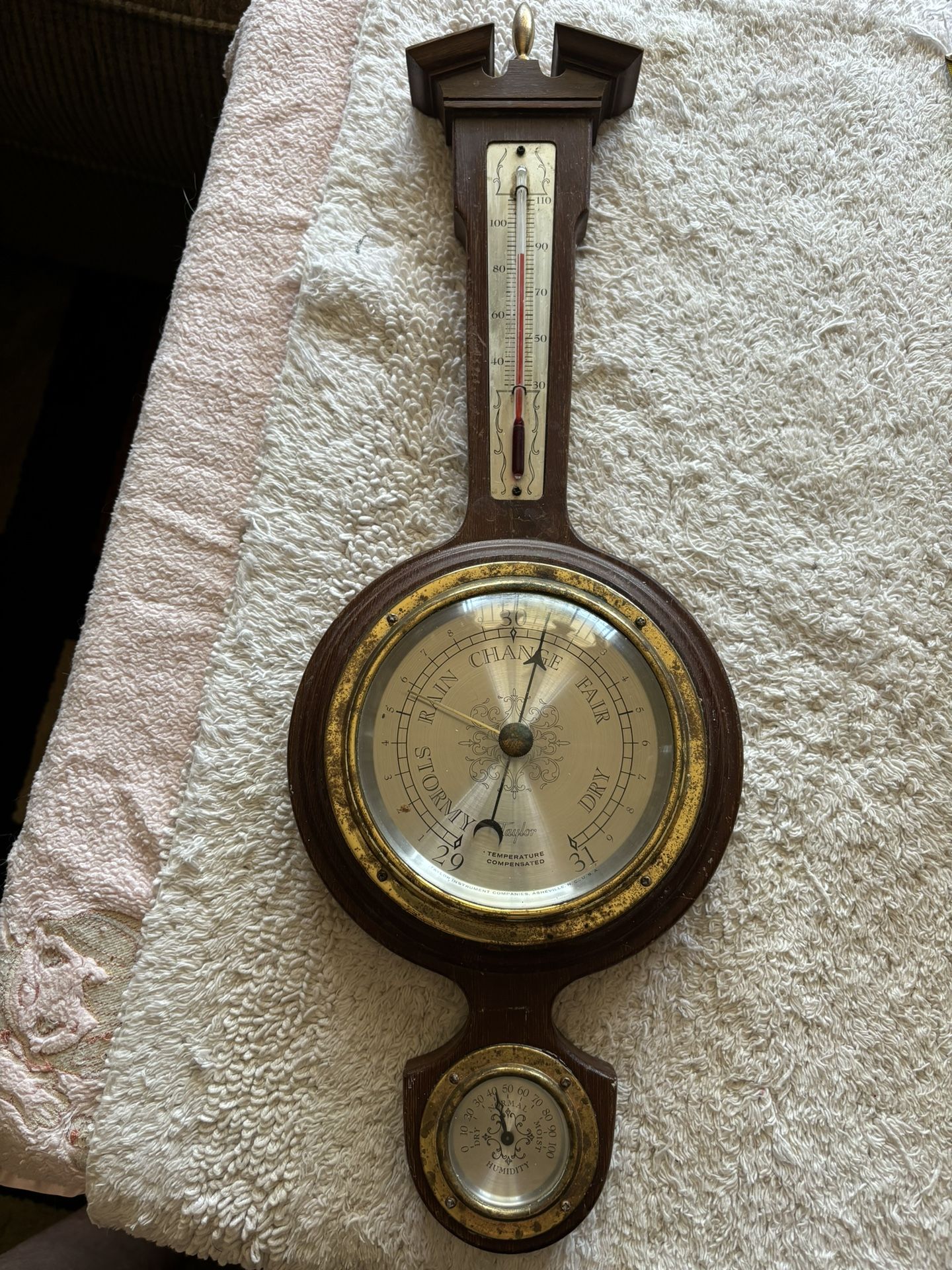 Vintage Taylor Barometer Thermometer