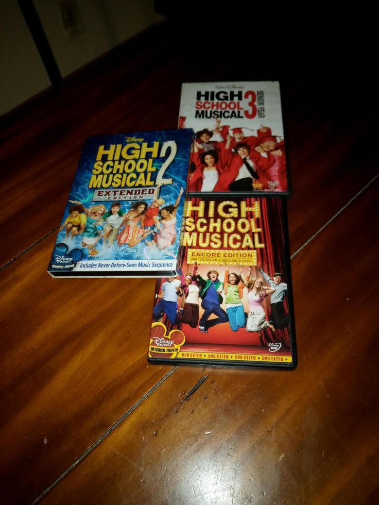 DVD HIGHSCHOOL MUSICAL  #2 #3 ,AND  A SPECIAL EDITION.