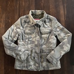 Abercrombie & Fitch Women's Y2K Camo Utility Military Field Jacket Size S