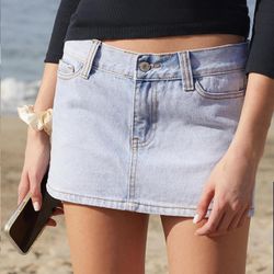 Brandy Melville Women's Blue Skirt (contact info removed)