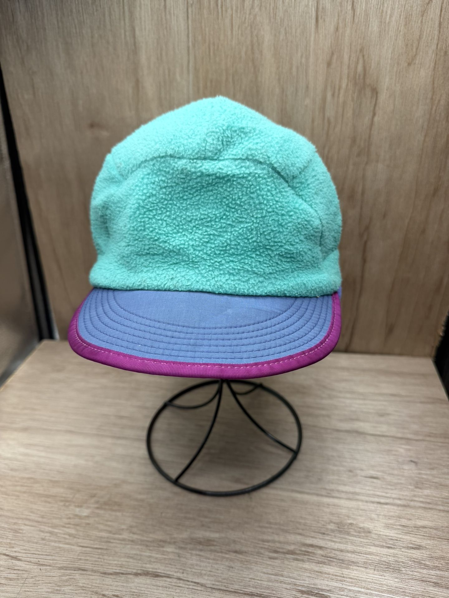 Vintage Patagonia 5-Panel Mesh Duckbill Fleece Color Block Cap Hat Made In USA L
