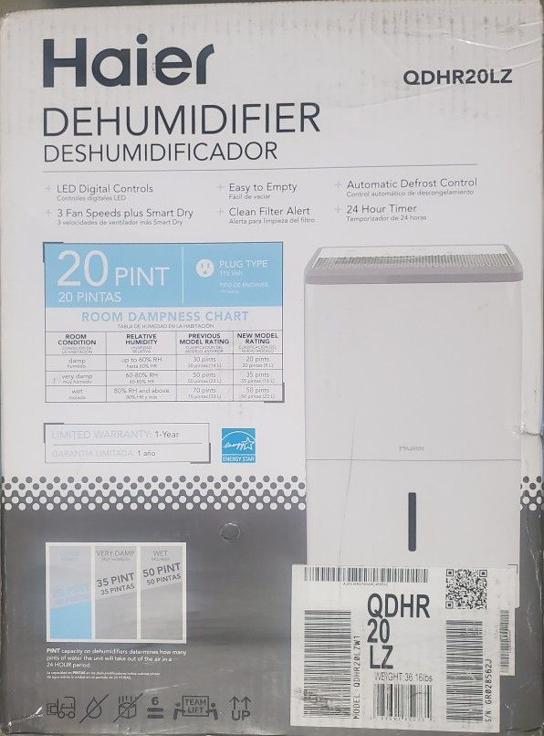 Haier Dehumidifer 20 Pint