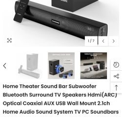 Brand NEW Fransbe Home Theater Sound Bar Subwoofer Bluetooth Surround TV Speakers Hdmi(ARC)