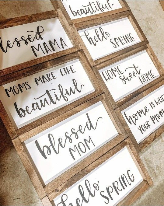 Mother's Day Farmhouse Rustic Wood Wall Sign With Frame Decor