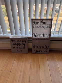 Set of 2 Decorative Quote Wall Signs