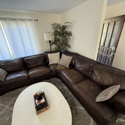 Brown Leather Couch