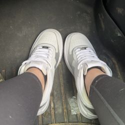 white and silver airforce 1s.