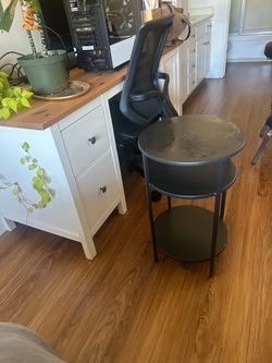 Black Metal End Table