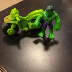 Imagine x incredible hawk with his motorcycle