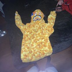 yellow bape hoodie 