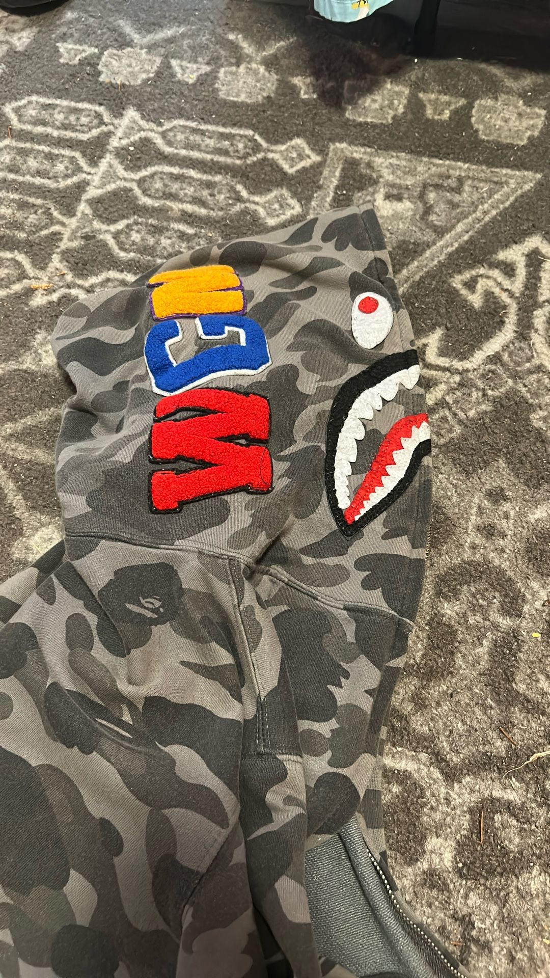 Bape Hoodie Gray