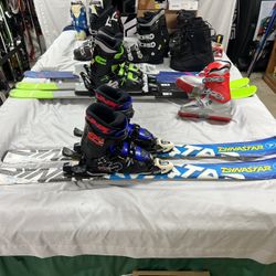 Kids Dynastar Ski Package With Boots And Bindings 
