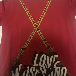 Rare Moschino Red Shirt Unisex