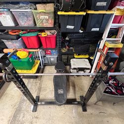 Marcy pro training bench and stand for weights ETC