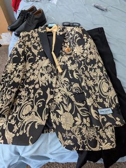Gold And Black Suit Jacket Size 40