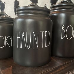 Rae Dunn Halloween Canister Set 