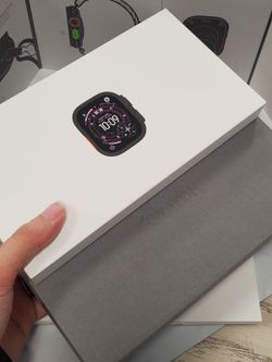 Apple - Watch Ultra 2 49MM (Cellular) Natural Titanium Orange Ocean Band Brand New
