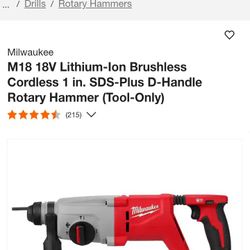 M18 18v Cordless Rotary Hammer Tool Only 