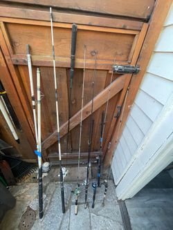 Assorted  fishing poles 4-10ft