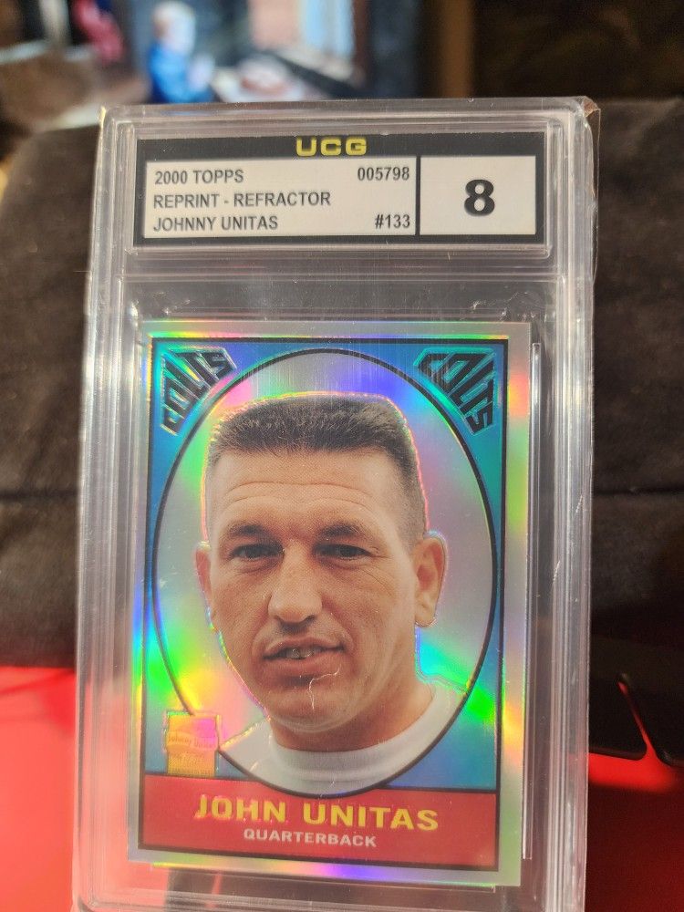 2000 JOHN UNITAS TOPPS CHROME REFRACTOR #R11 UCG 8 COLTS HOF UCG NM-MT 8