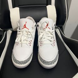 Nike Air Jordan White Cement 3 Size 9.5