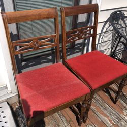 $75/Pair of Antique Chairs (ready to Use) Good Condition!