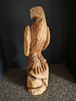 Beautiful Chainsaw Carved Eagle