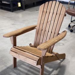 Folding Adirondack Chair Half Assembled Lounge Chair Outdoor Wooden Patio Chair for Lawn Garden Backyard Deck Fire pit Pool Beach 350lb Weight Capacit