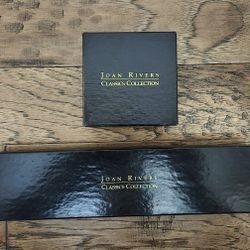 Joan Rivers classic Watch and Earrings - Genuine Leather 
