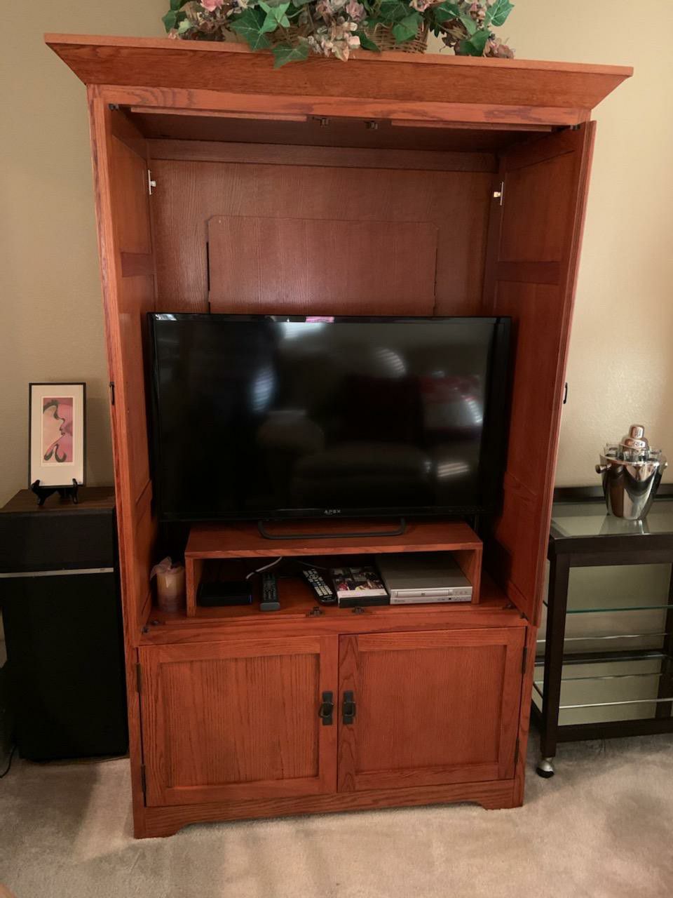 Wood TV Armoire