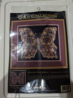 Dimensions The Gold Collection Elegant Butterfly Cross Stitch Kit