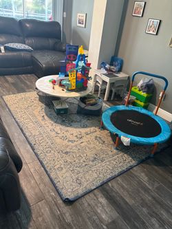 Blue area rug