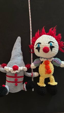 Handmade crocheted plushies Pennywise