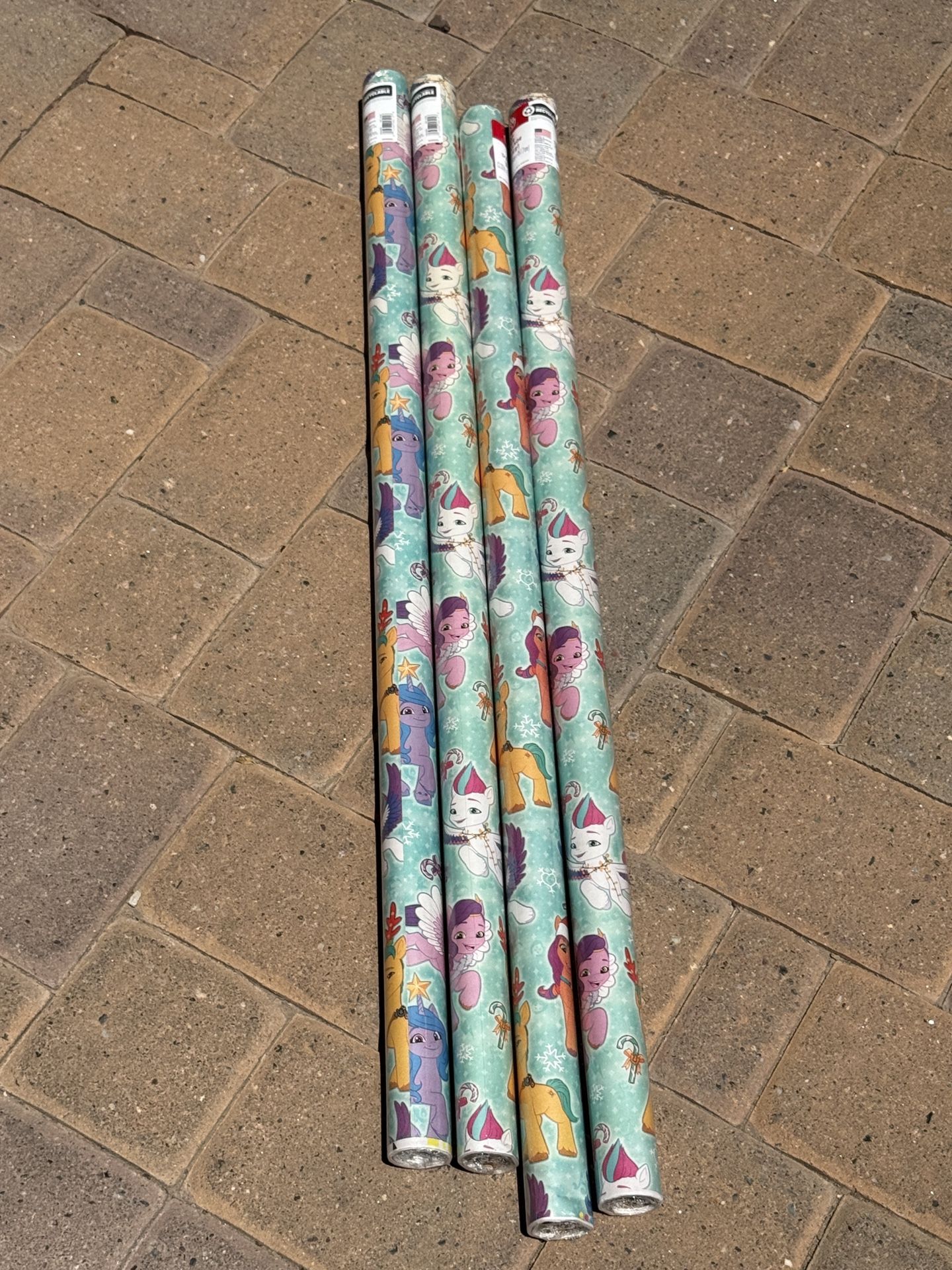 4 Rolls of my little pony Wrapping Paper