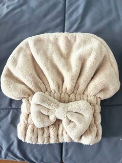 Microfiber Hair Drying Cap with Bow
