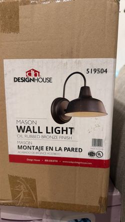 NEW Design House Mason Wall Light – Oil Rubbed Bronze model 519504