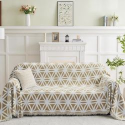 Sofa Covers for 3 Cushion Sectional Couch Covers L Shape Couch Cover with Tassel Sofa Protector Washable Reversible Chenille Sofa Sl