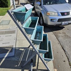 Tiered planter,  pull up bars