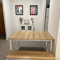 Dining Table With 2 Benches 