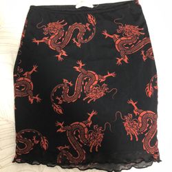 Small Size Japanese Snake Pattern Mini Skirt 