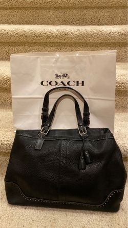 Coach Beautiful Black Large Satchel Handbag. Can hold IPad, water bottles, etc. Paid $498.