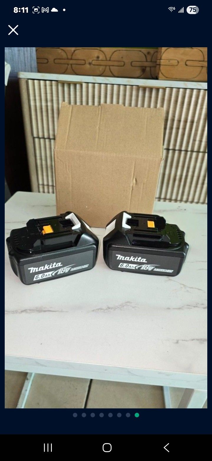 POWER TOOL BATTERY PACK BATTERY 18V 6.0Ah Lithium-ion Rechargeable With LED Level Indicator. Replacement for mak
NEW.
PICK UP AVAILABLE.