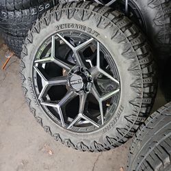 20x10 Impact Rims 6 Lug 6x139 6x5.5 6x135 On Like New Take Off Tires 33 1250 20 Lt 